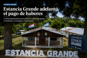 Estancia Grande adelantó el pago de haberes a empleados, contratados y funcionarios municipales
